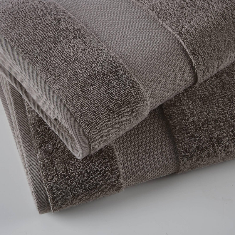  Ensemble de 2 draps de bain 100% coton, Draps de bain - paquet de 2, Gris anthracite