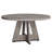 47" Round Farmhouse Dining Table – Rustic Grey Wood Kitchen Table For 4, Cross Base Wooden Dinner Table For Dining Room, Breakfast Nook, Or Living Area-2102321781