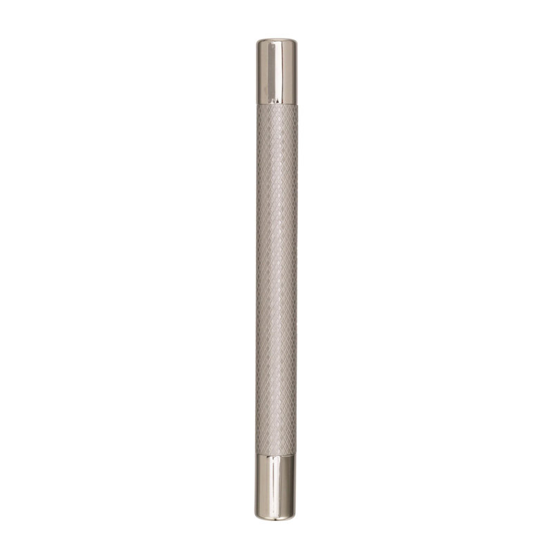 Polished Nickel Steel Cabinet Pull with Mounting Hardware