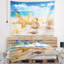 Tapisserie de mer étoile de mer et coquillages sur la plage avec accessoires suspendus inclus-28490347