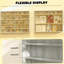 Vitrine murale grise parfaite pour les voitures miniatures, porte transparente pour vitrine élégante-83592517