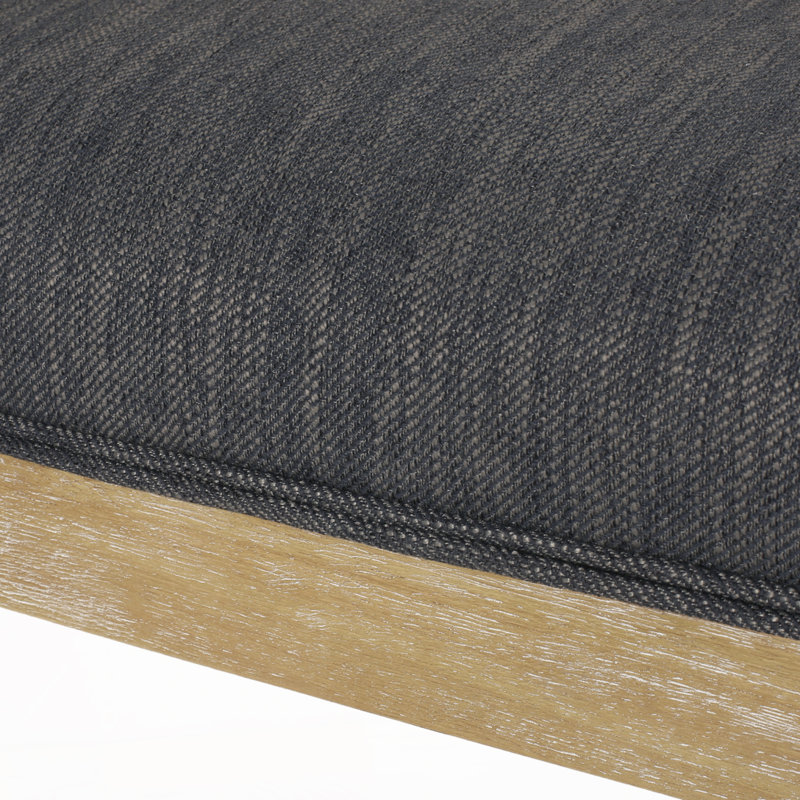 Fauteuil d'appoint à structure en bois d'hévéa, Gris anthracite