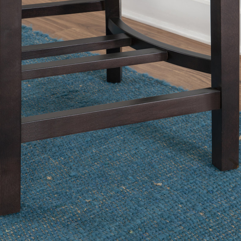 Tabouret de comptoir en bois massif Maylen, Brun, Tabouret de comptoir (siège d'une hauteur de 24,5