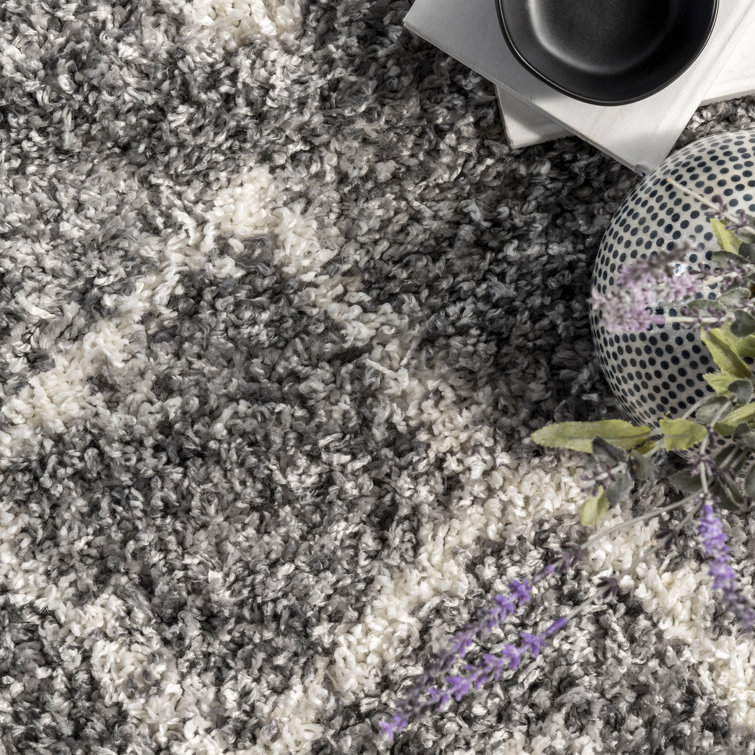 Candler Geometric Gray Area Rug