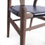 Fauteuil d'appoint Mid-Century Boho, assise compacte en simili cuir noir profond pour les salles à manger et les salons-141422194