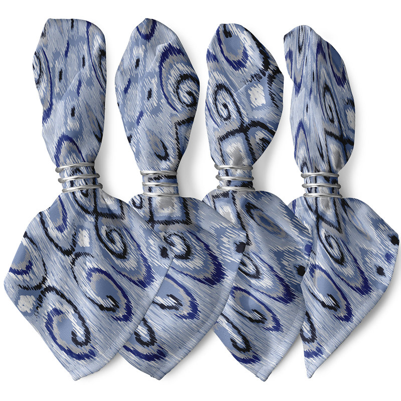 Ensemble de serviettes 4 pièces Joachim, L 18 po x L 18 po, bleu
