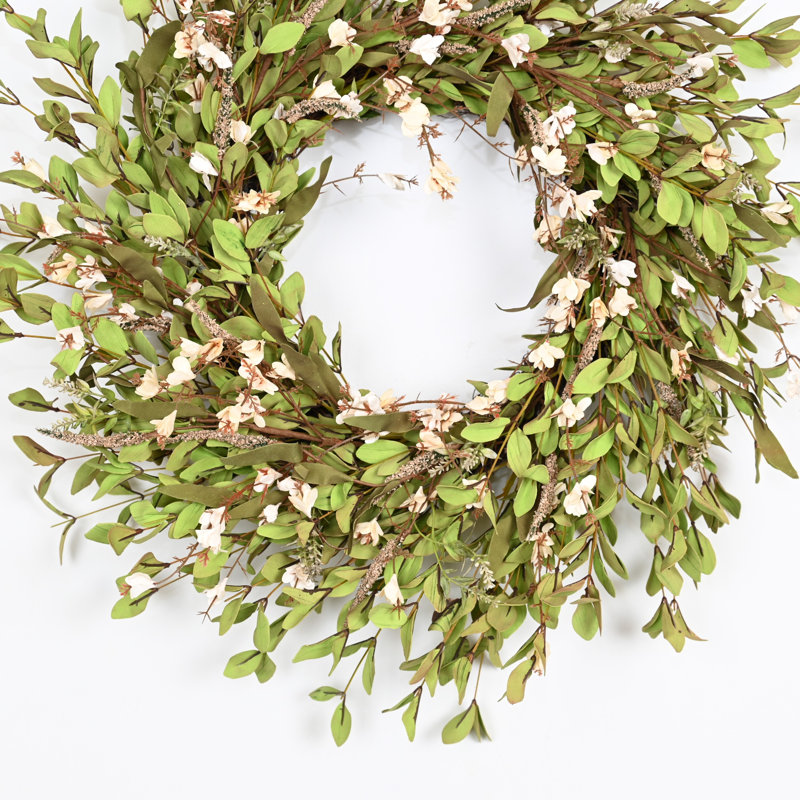 Décoration de fête de mariage avec couronne de fleurs artificielles 26 po