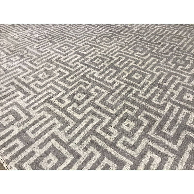 Neo Villa Geometric Area Rug in Ivory, Rectangle 9'2" x 12'1"