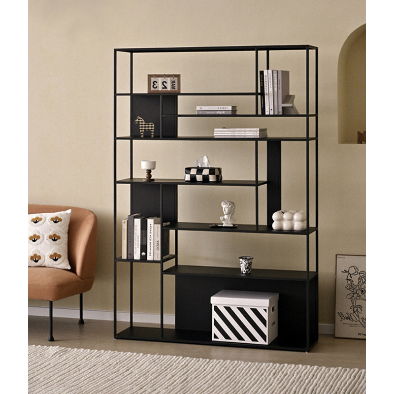 Bibliothèque ouverte en acier au carbone, H 70,9 po x l 47,2 po x P 11,8 po