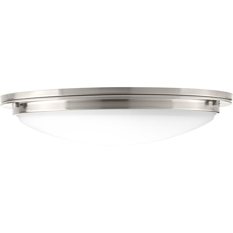 Vanderhoff Glass LED Flush Mount, 4.50" H x 21" W x 4.50" D, Brushed Nickel