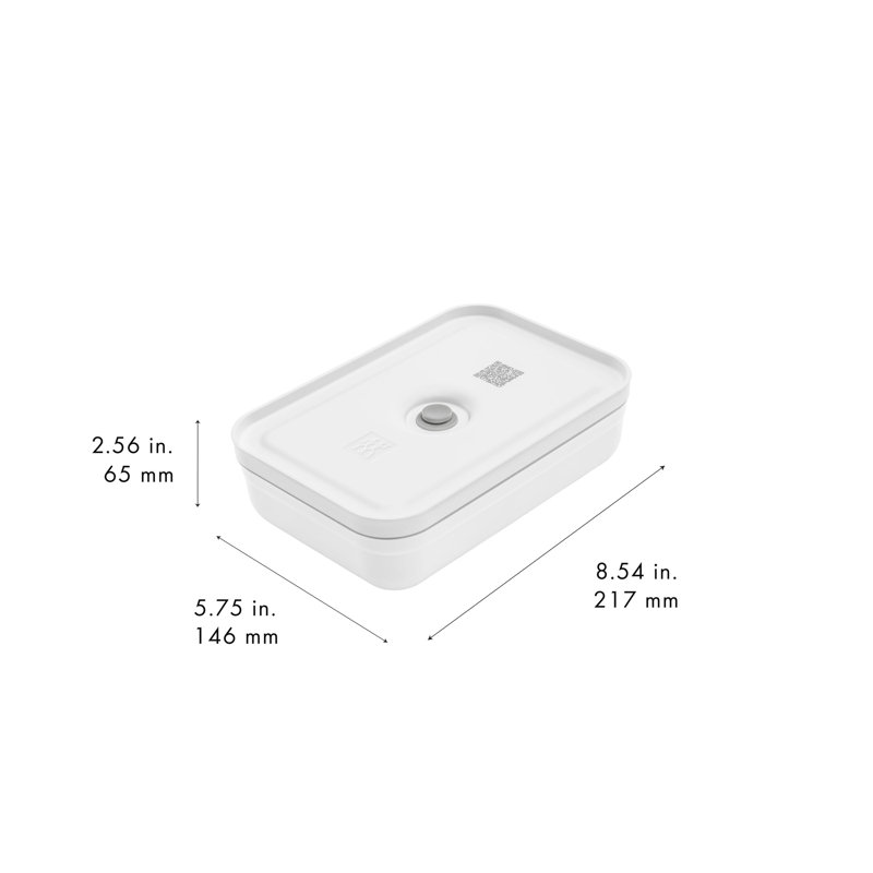 Fresh & Save L Flat Divided Meal Prep Container, Plastic, Grey