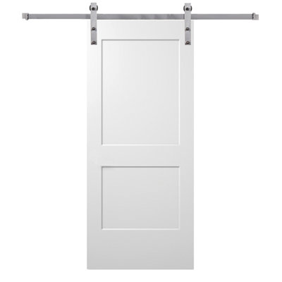 MMI DOOR Molded Interior Door 80 in. H Barn Door with Barn Door Hardware