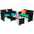 Red Barrel Studio® 4pcs Rattan Outdoor Conversation Set Patio Furniture Set W/ Cushions-1892935137