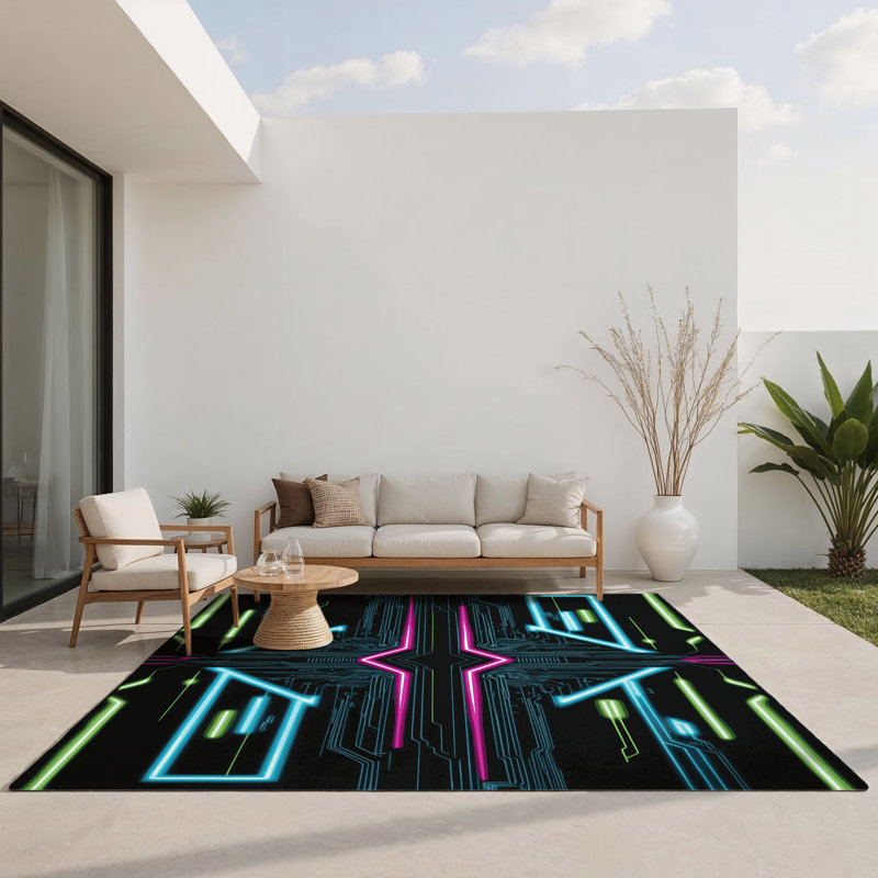 Electric Nova Indoor And Outdoor Area Rug, Rectangle 2' x 3'