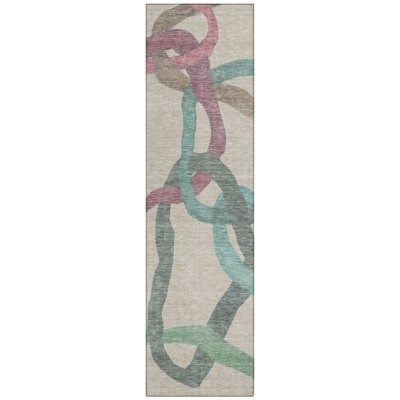 Machine Washable Indoor/Outdoor Erfried ACN2394 Abstract Rug