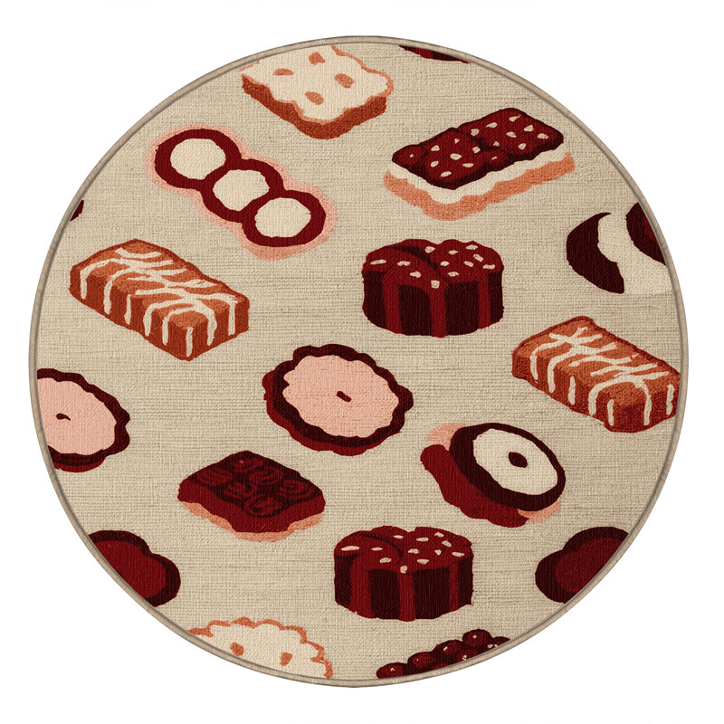  Tapis lavable en pâte de haricots rouges, Rectangle 6 pi x 9 pi