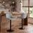 Zager Faux Leather Swivel Adjustable Height Bar Stool -915017402
