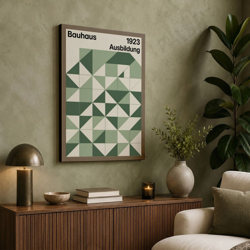 Bauhaus Geometry Geometric - Wrapped Canvas, 30x20 - 76.2 x 50.8 cm, White Border