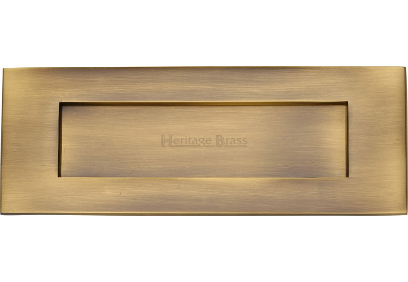 Heritage Brass Heritage Letterplate, Antique Brass, 12.7 cm H x 35.6 cm W