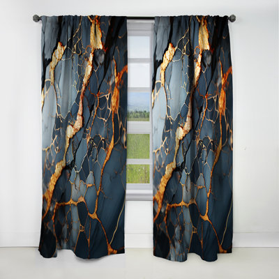 Joel - Abstract Curtain - Blackout Curtain - 1 Panels