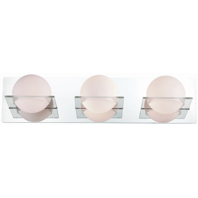 IO 3 Light Bath Vanity Light, Chrome