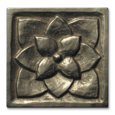 Lotus 3'' x 3'' Decorative Tile Insert
