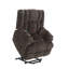 Fauteuil inclinable électrique brun en chenille avec fonction de levage, de chauffage et de massage
