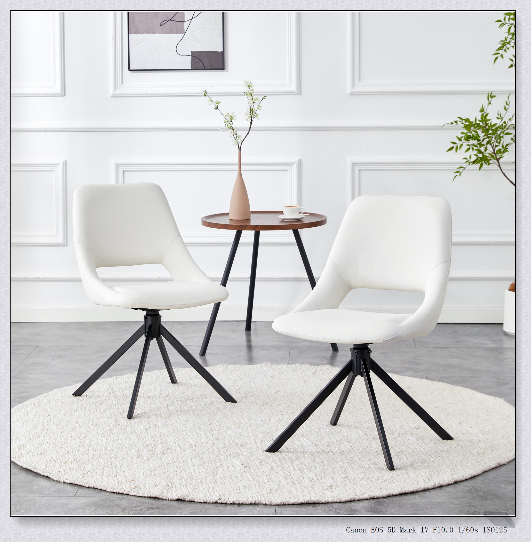 Latitude Run® Dining Chairs Set of 2, Comfortable Swivel Dining Room ...