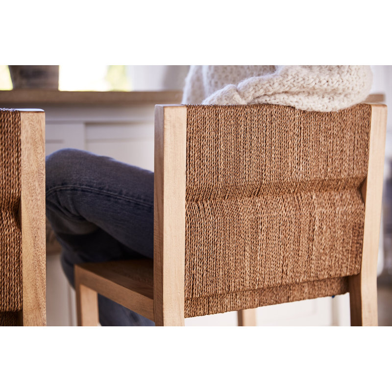 Textura Stool with Solid Wood Frame