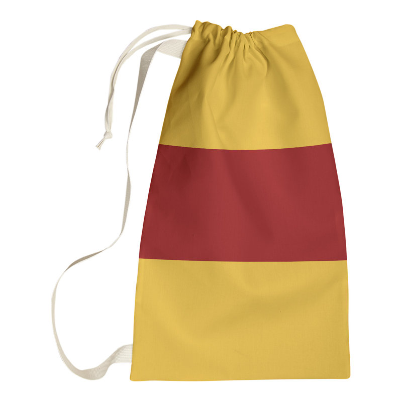 Nashville Fabric Laundry Bag with Handles, Small (29" H x 18" W x 1.5" D), Nashville Yellow/Red/Yellow
