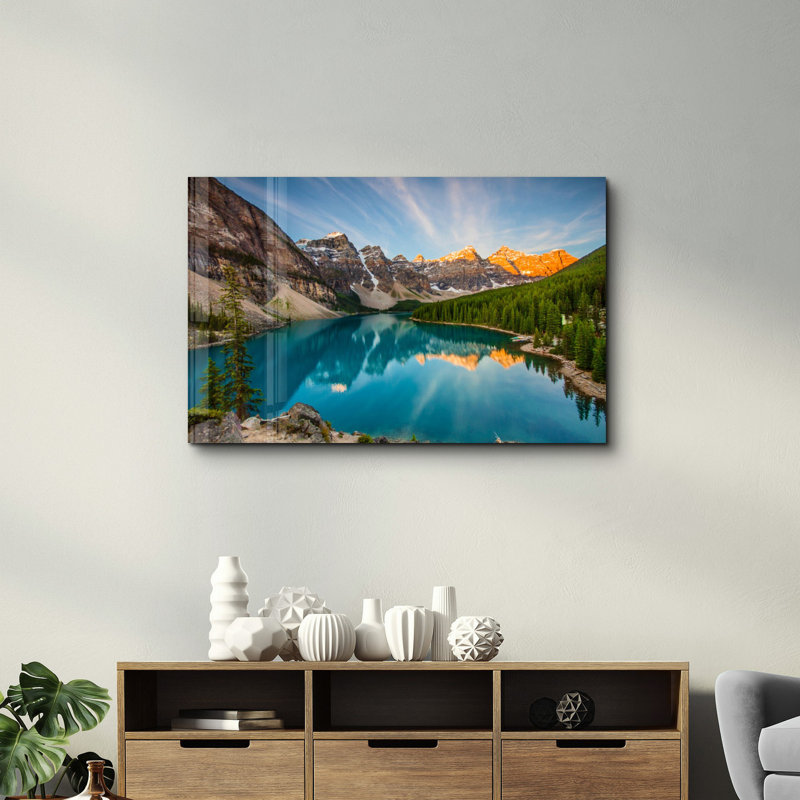 Elegant Tempered Glass Wall Art Painting, 18.1 x 28.3 inches | 100% Tempered Glass, Thickness: 0.16 inches | UV Printed for Vibrant Colors & Durability | Perfect for Home Decor & Modern Aesthetics