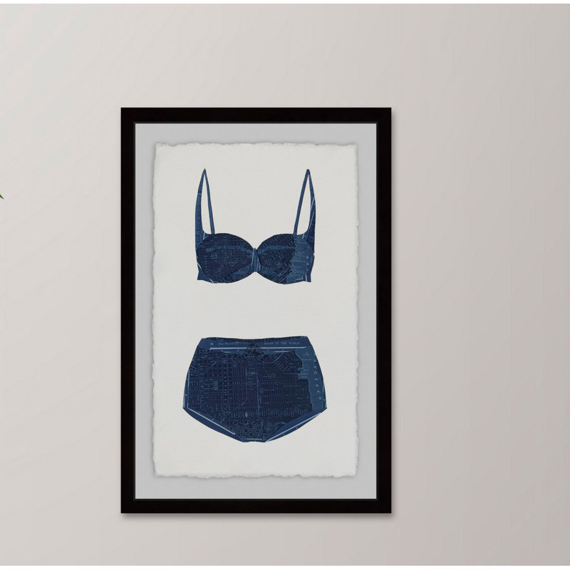 Bikini - Single Picture Frame Print, 61cm H x 41cm W x 4cm D