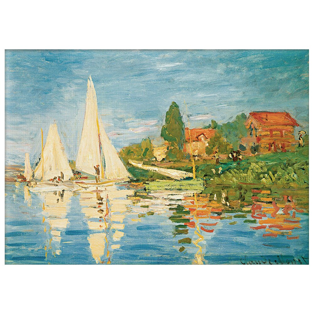 Leinwandbild Boote bei Argenteuil von Claude Monet