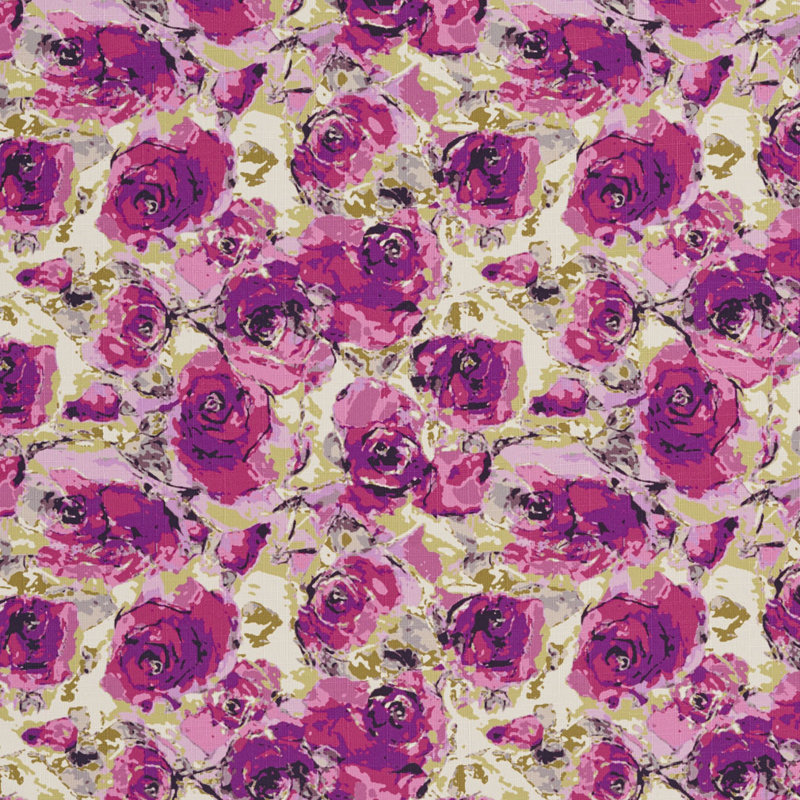 Tissu d’impression roses, Mauve