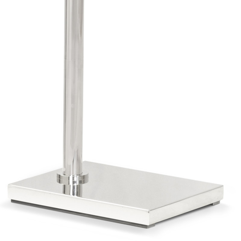 Noble 57.5" Swing Arm Floor Lamp, Silver, Polished Nickel