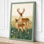 Deer and Fawn Mid-Century - Wrapped Canvas-445651465-445651469