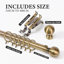 Premium Adjustable Curtain Rod Set (Pack of 2) - 2.5cm Heavy Duty Extendable Curtain Poles with Finials, Rings & Brackets | Matte Black, Chrome, Antique Brass-1767099405-1767099398
