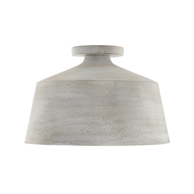 14"W x 9"H Quarry 1-Light Tapered Metal Semi Flush