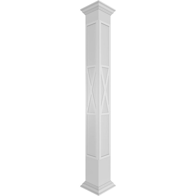 Colonne carrée de style campagnard non effilé Craftsman Classic, H 120 po x l 9,625 po x P 9,625 po