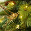 Sapin de Noël artificiel de 1,80 m en pin mélangé avec des pommes de pin, des branches, des guirlandes lumineuses DEL et un support en métal