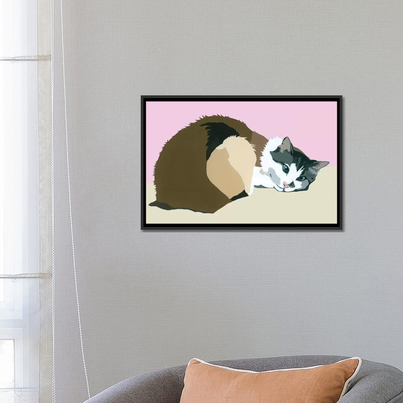 « colbert on rose », impression sur toile tendue, H 18 po x l 26 po x P 1,5 po, Pas de tapis, Toile tendue