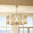 5 - Light Dimmable Glass Drum Chandelier