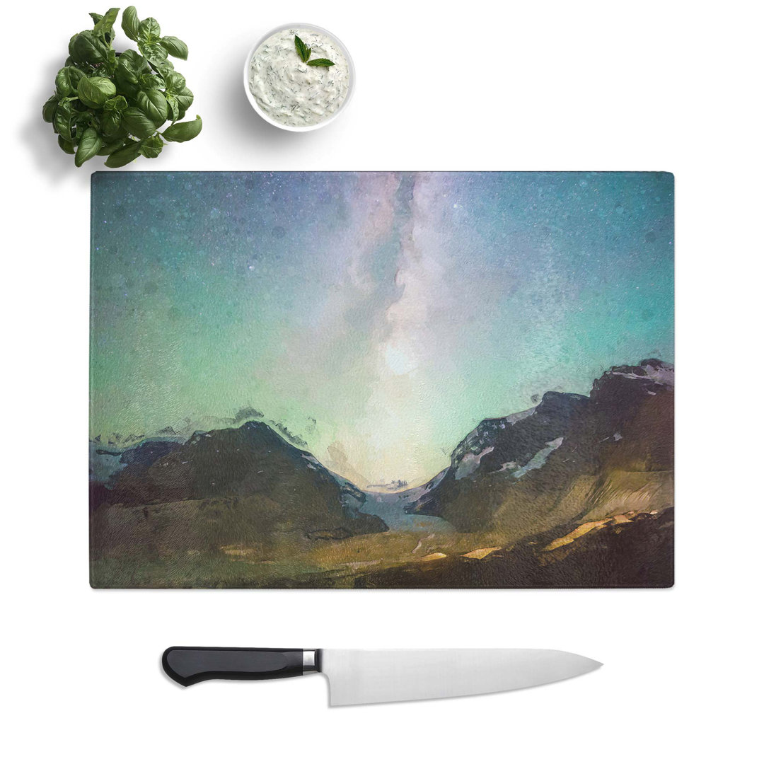 Tempered Glass Stars Above Canada Chopping Board