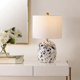 Avari 19.25" Ivory/Navy Standard Lamp