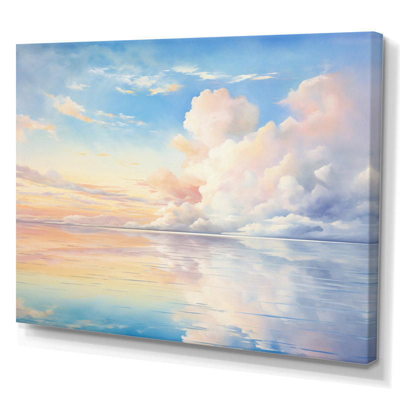 White Sky Pure Elegance III - Nautical & Beach Wall Art Prints, H 24 po x l 32 po x P 1 po, Toile tendue
