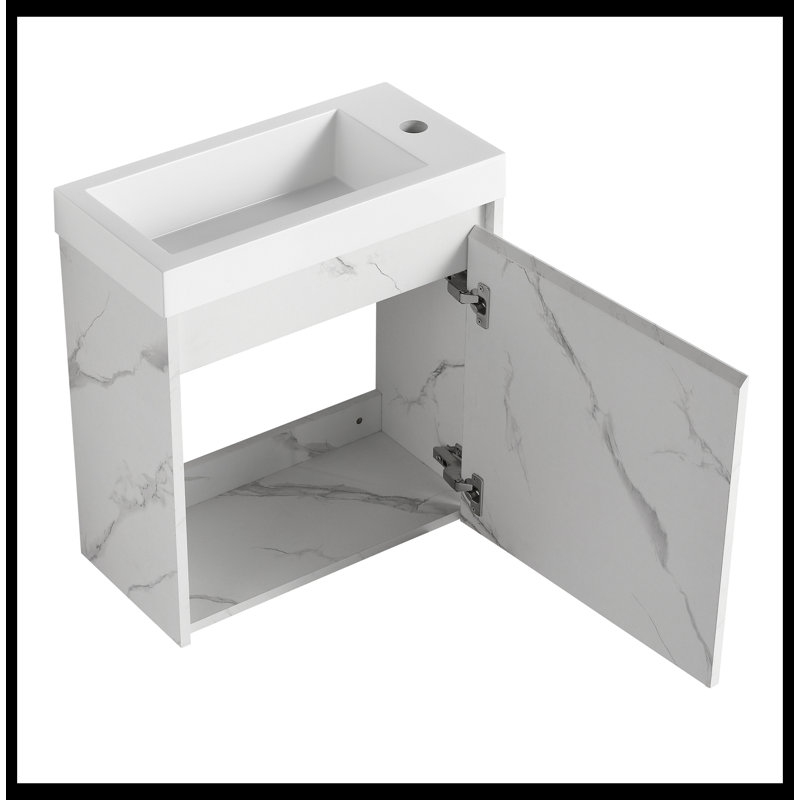 Meuble-lavabo simple avec plateau en résine 19,70 po Kimbley