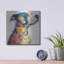  «Floral Pitbull» par Ann Klee, art mural en métal, 12 po x 12 po-151437770
