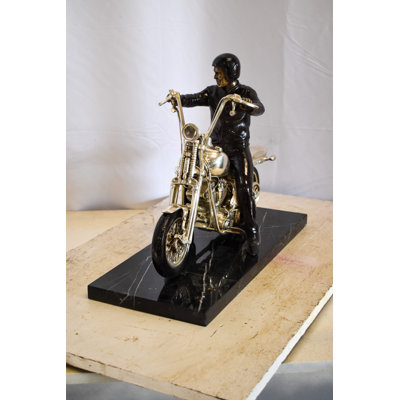 Jemari Harley Davidson, réplique d'une statue de bronze en bronze 20 po x 9 po x H 13 po