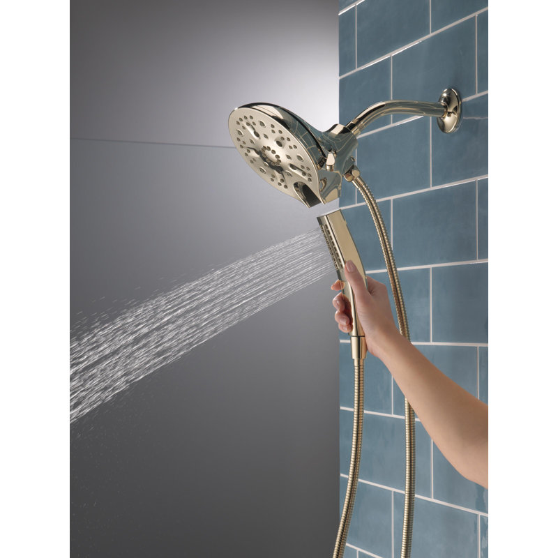 1.75 GPM Rain Dual Shower Head with H2Okinetic Technology, Polished Nickel