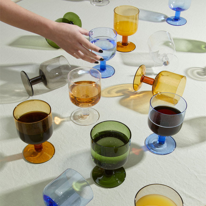 Simple Wine Glass, Olive